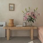 modern rattan long table