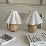 vintage wood frill lamp