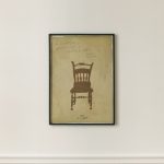 Calming Midnight Chair Art Print