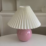 vintage pink ceramic lamp