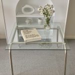 glass square table