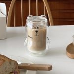 tall bear's double wall glass