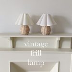 vintage rattan frill lamp