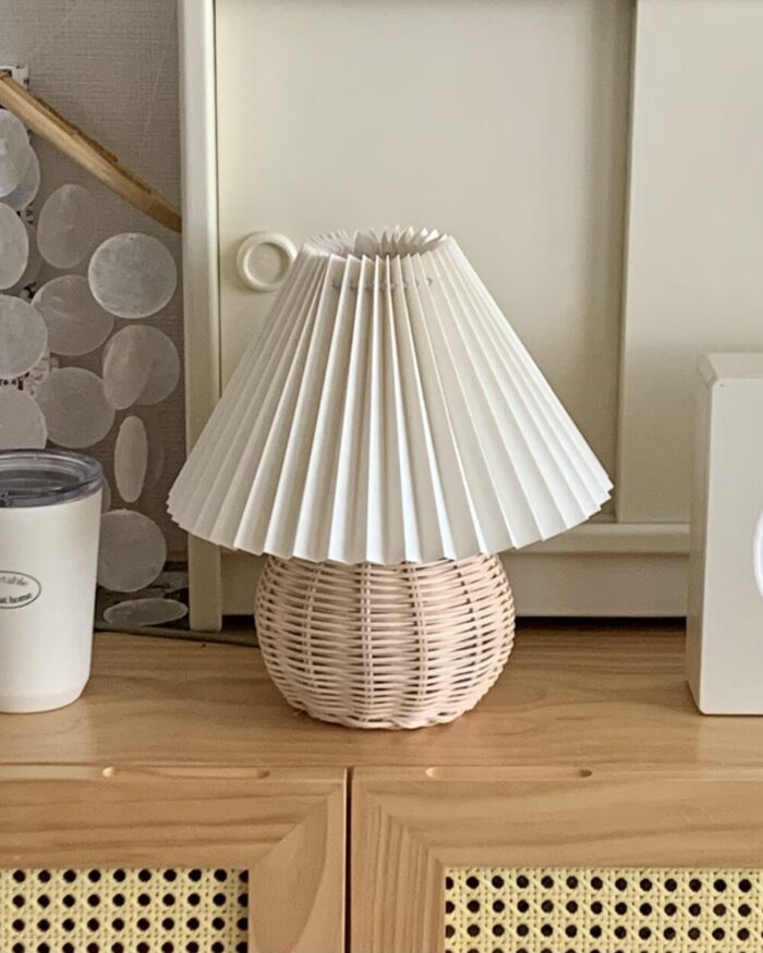 IMG_0029 vintage rattan lamp - 画像 (3)