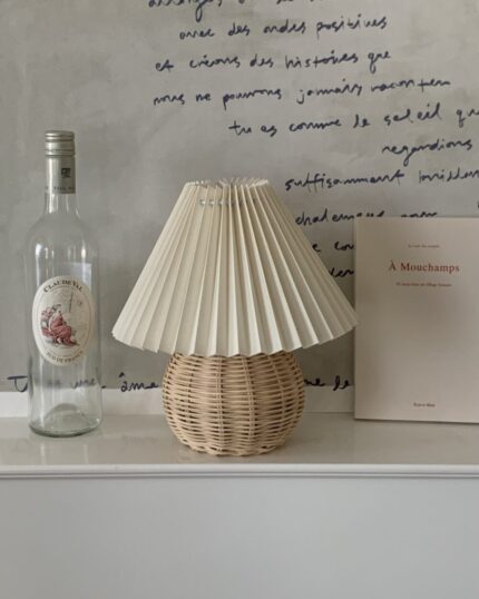 vintage rattan lamp