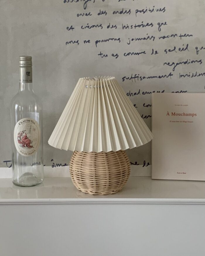 IMG_0031 vintage rattan lamp - 画像 (1)
