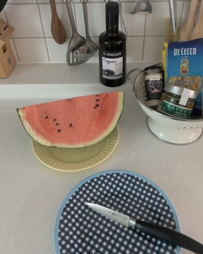 gingham round plate - 画像 (3)