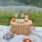 rattan oval picnic basket