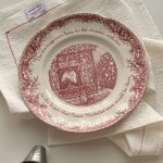 vintage rose plate