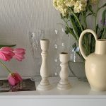 white candle stand
