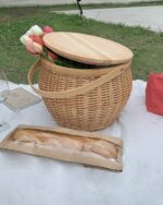 rattan honey picnic basket