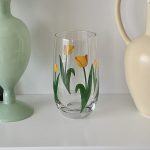 retro tulip glass