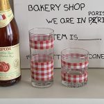 red gingham glass
