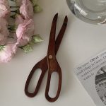 walnut wooden tongs