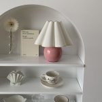 vintage pink frill lamp