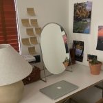 argent stand mirror