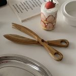 natural wooden tongs