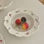 ruffled flower deep plate