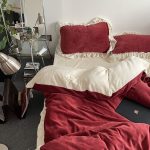 rouge velvet bedding cover set