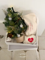 Santa mini tree & gloves set