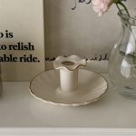 gold rim candle holder