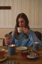 Scent of Chillier Days Candle Jar (Grey Blue) - 画像 (5)