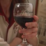 handwriting wine glass