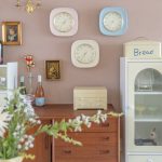 square vintage wall clock