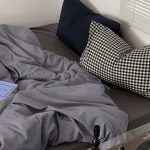 calm check bedding cover set