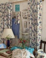 opértum nude beige floral curtain - 画像 (4)