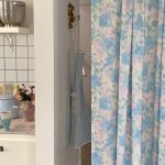 opértum sweet blue floral curtain