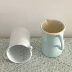 Riess pastel enamel measuring pot