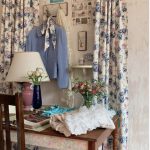 opértum nude beige floral curtain