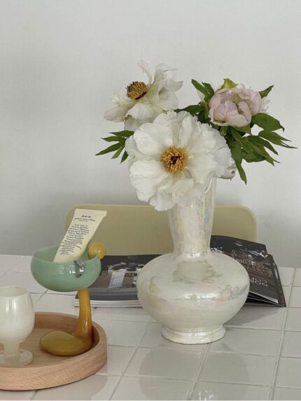 pearl flower vase