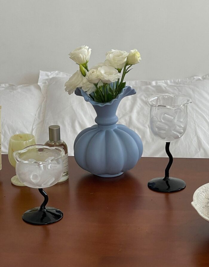 blue pumpkin vase - 画像 (2)