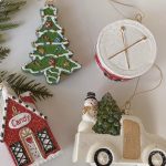 Xmas retro drawing ornament