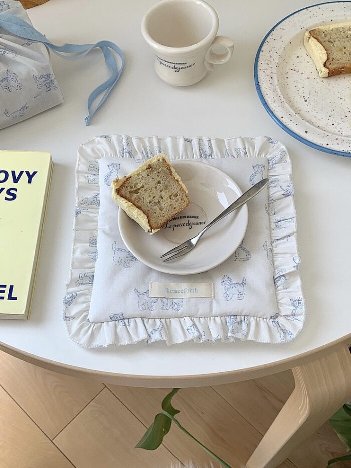 vintage baby cat table/pot mat - 画像 (9)