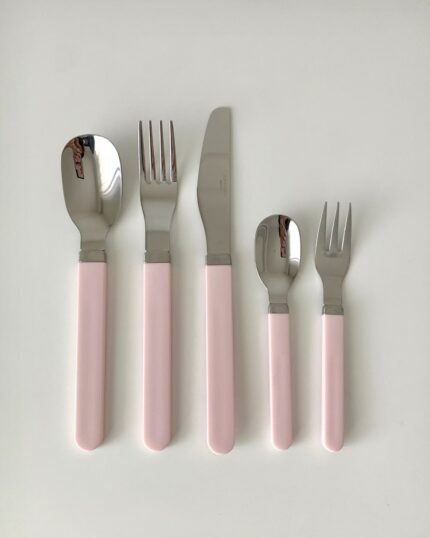 peach pink cutlery