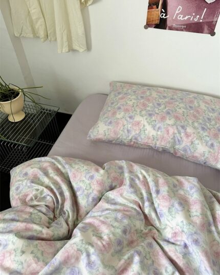 flower rough bedding cover set