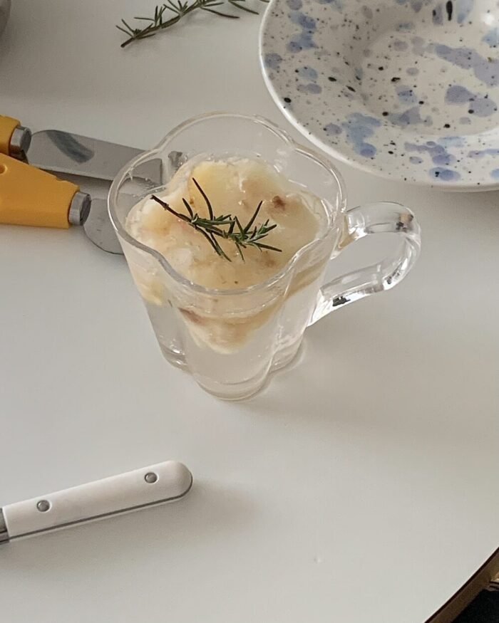 flower petal glass cup - 画像 (2)