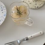 flower petal glass cup