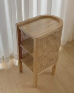 rattan half moon cabinet table - 画像 (3)