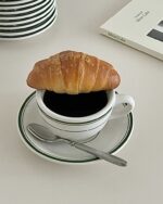 green round tea cup&saucer - 画像 (2)