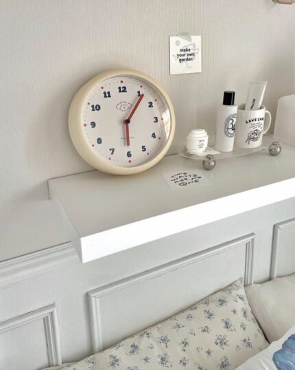 creamy wall clock