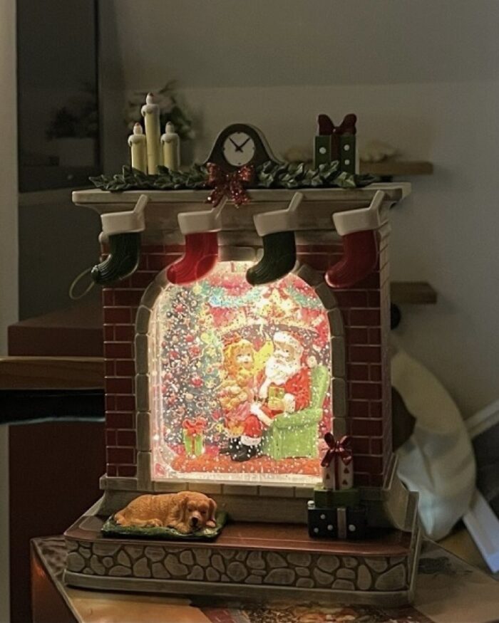 IMG_2563 Xmas brick fireplace orgel lamp - 画像 (2)