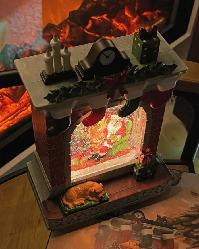 IMG_2564 Xmas brick fireplace orgel lamp - 画像 (3)