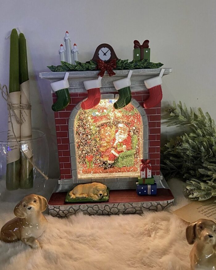 IMG_2566 Xmas brick fireplace orgel lamp - 画像 (5)