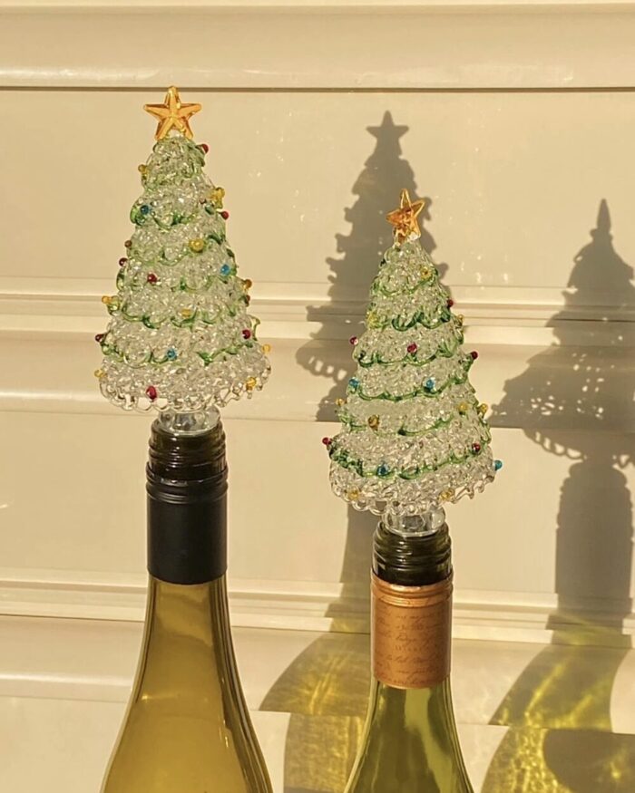Xmas glass tree bottle stopper - 画像 (3)