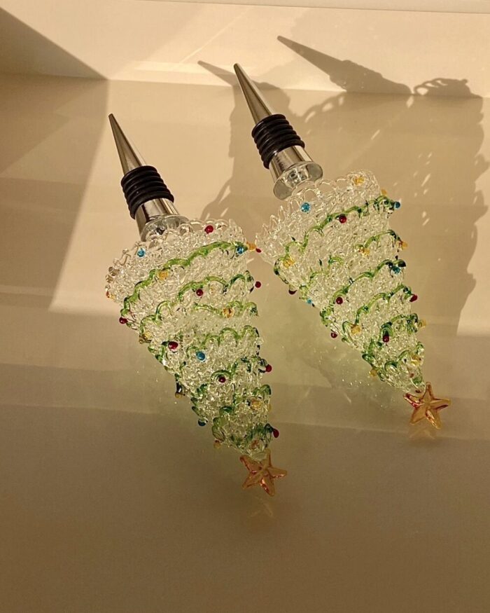 Xmas glass tree bottle stopper - 画像 (7)