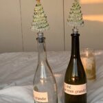 Xmas glass tree bottle stopper